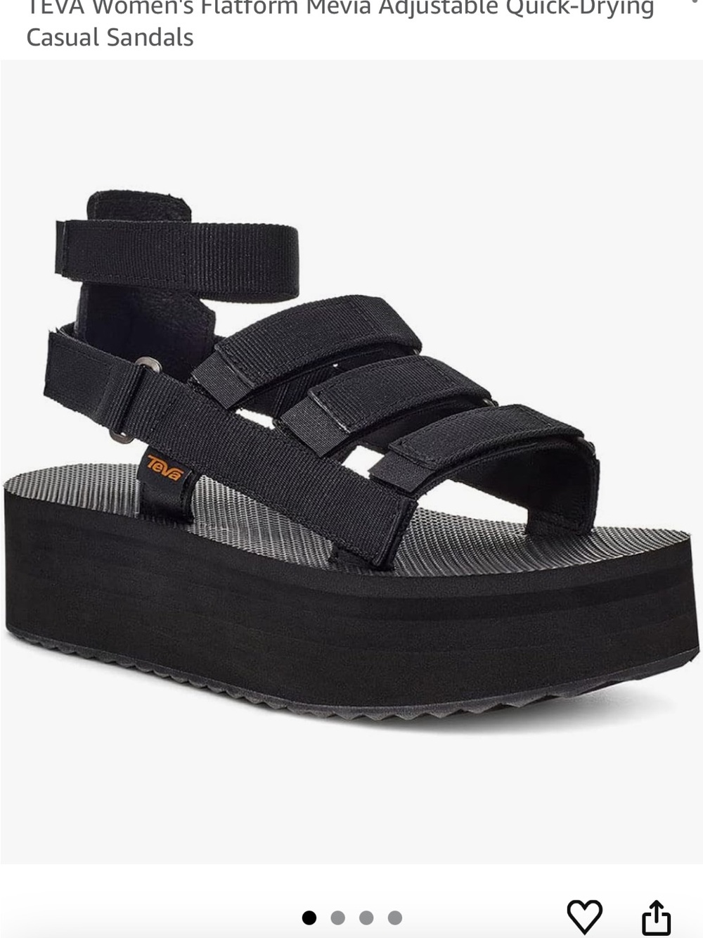 Teva Women's Black Flatform Sandals
